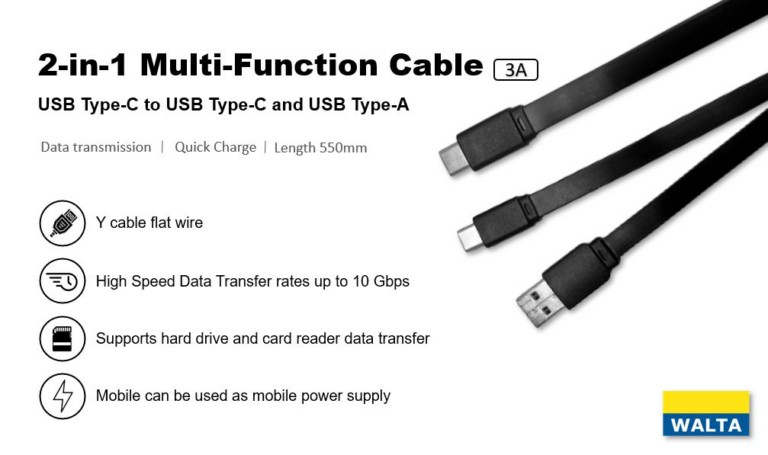 2-in-1 USB-C & USB-A Cable